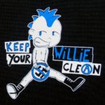 Keep your Willie clean Aufnäher bedruckt